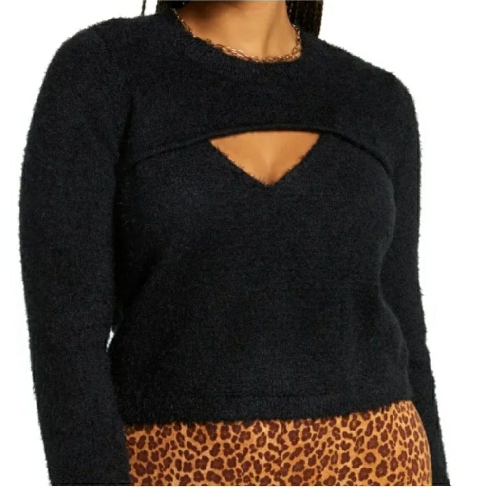 NWOT Nordstrom BP Black Fuzzy‎ Sweater Set -- 1X